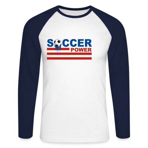usa soccer - Men's Long Sleeve Baseball T-Shirt