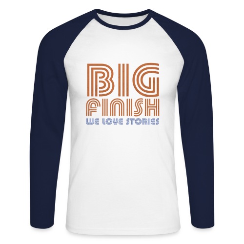 Retro Big Finish Logo - Men's Long Sleeve Baseball T-Shirt
