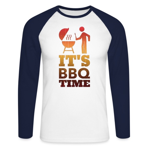It's BBQ Time - Mannen baseballshirt lange mouw