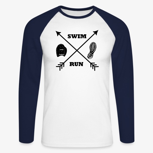 SWIMRUN ARROW - Koszulka męska bejsbolowa z długim rękawem