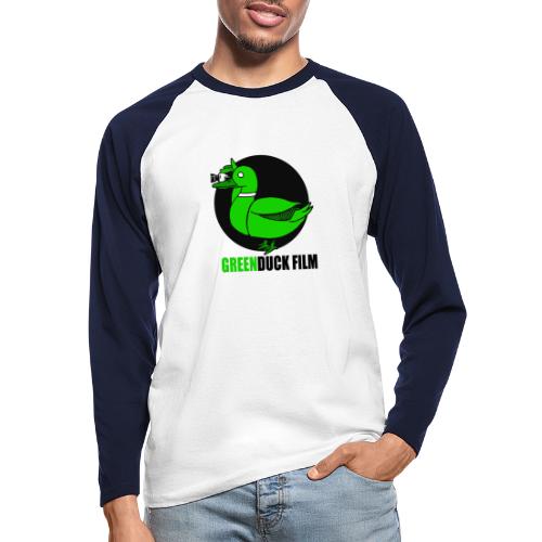 Greenduck Film Logo w. black letters - Langærmet herre-baseballshirt