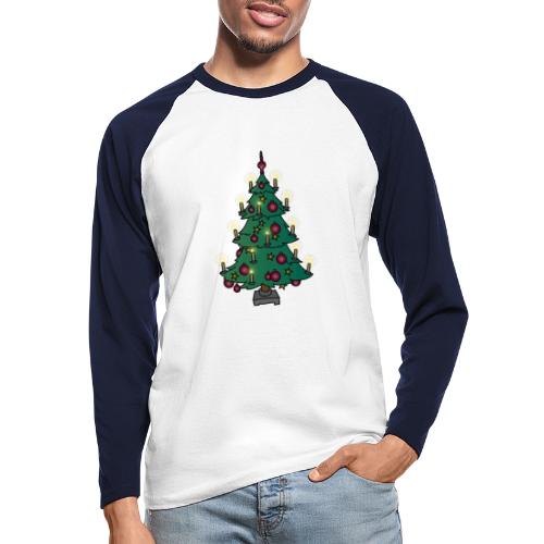 Weihnachtsbaum - Männer Baseballshirt langarm