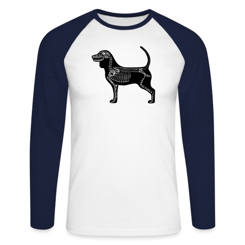 Beagle - Langærmet herre-baseballshirt