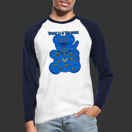 Thank U 4 the music * bear-cat in blue - Men's Long Sleeve Baseball T-Shirt