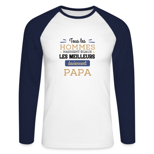 Meilleure surprise papa et futur papa - T-shirt baseball manches longues Homme