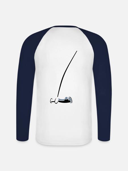Landyacht No3 - Unisex Baseballshirt langarm - Weiß/Navy
