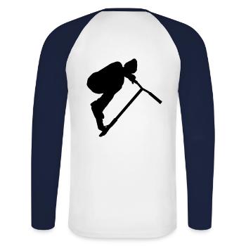 Tailgrab 3 - T-shirt baseball manches longues Homme - blanc/marine - Dos - Nik (191cm)