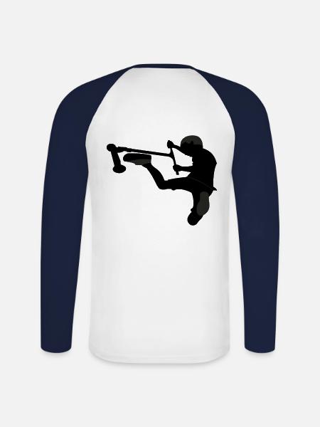 Briflip 7 - Unisex Long Sleeve Baseball T-Shirt - white/navy