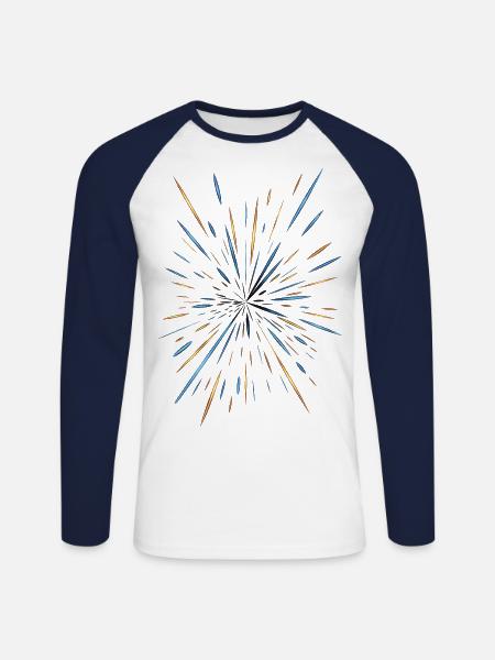 Volle Kraft voraus! Spür die Beschleunigung! - Unisex Baseballshirt langarm - Weiß/Navy