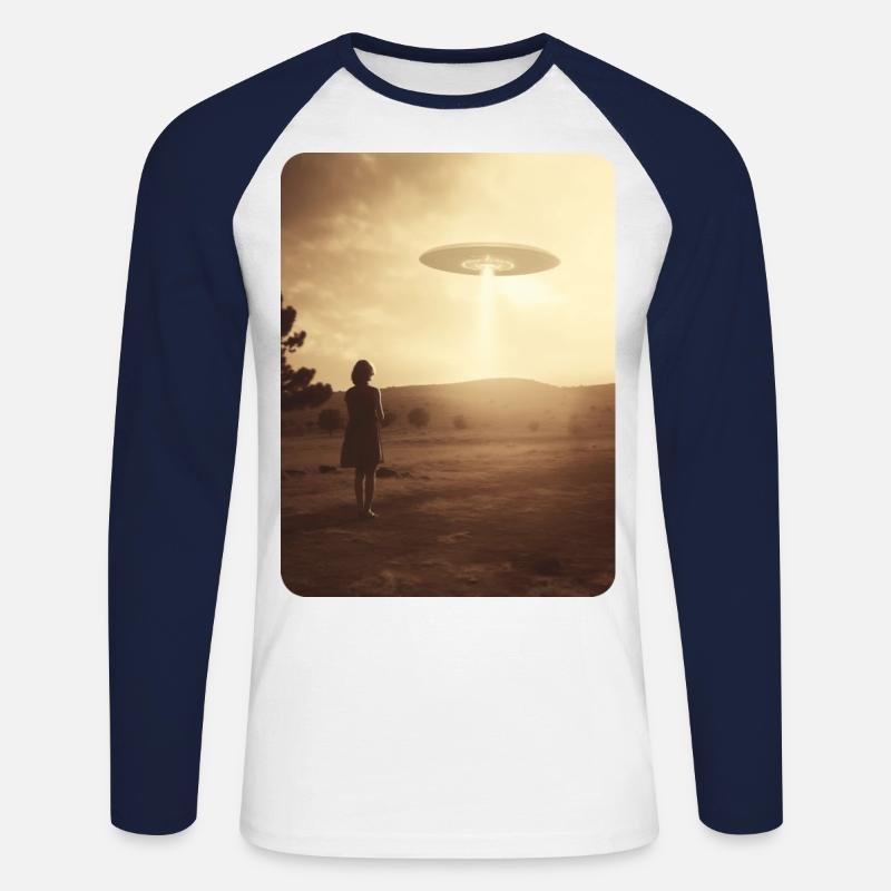 Glaube - Unisex Baseballshirt langarm - Weiß/Navy