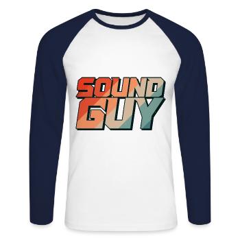 Sound engineer Event technology Audio technician - Unisex Long Sleeve Baseball T-Shirt - white/navy - Front - Nik (191cm)