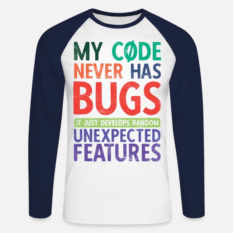 Software Ingenieur Informatiker Programmierer - Unisex Baseballshirt langarm - Weiß/Navy