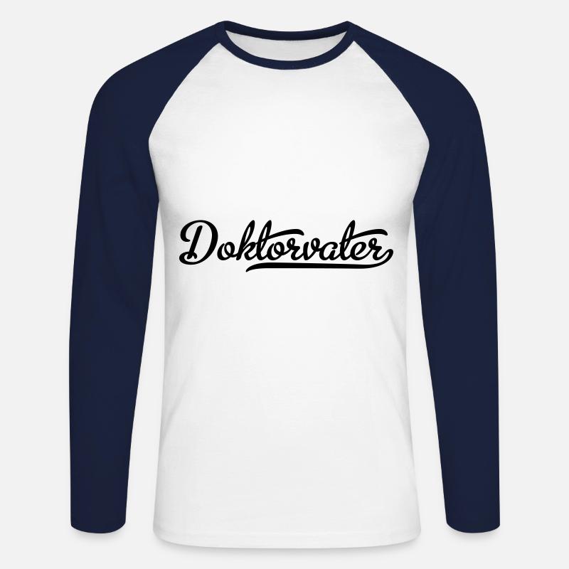 doktorvater - Unisex Baseballshirt langarm - Weiß/Navy
