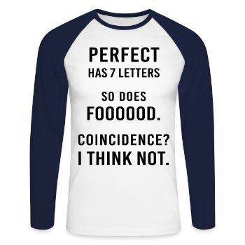 Funny saying Gift Funny - Unisex Long Sleeve Baseball T-Shirt - white/navy - Front - Nik (191cm)