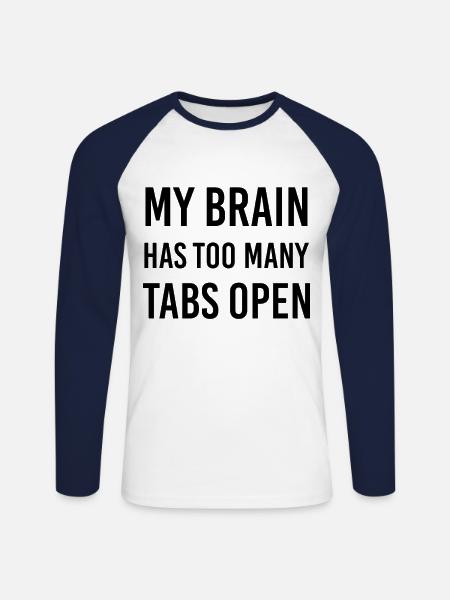 Funny saying Gift Funny - Unisex Long Sleeve Baseball T-Shirt - white/navy