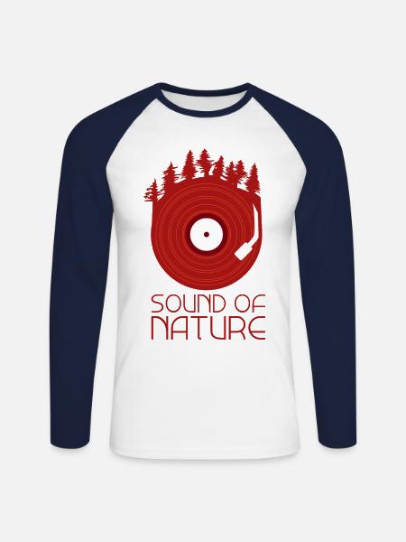 Naturgeräusch OOTD - Unisex Baseballshirt langarm - Weiß/Navy