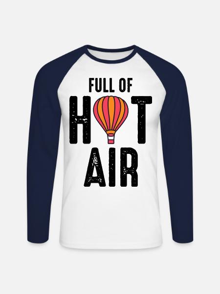 Montgolfière Montgolfière Montgolfière - T-shirt baseball manches longues Homme - blanc/marine