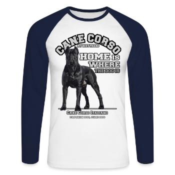 Cane Corso My best Friend - Unisex Long Sleeve Baseball T-Shirt - white/navy - Front - Nik (191cm)