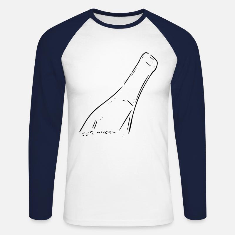 Flaschenpost - Unisex Baseballshirt langarm - Weiß/Navy
