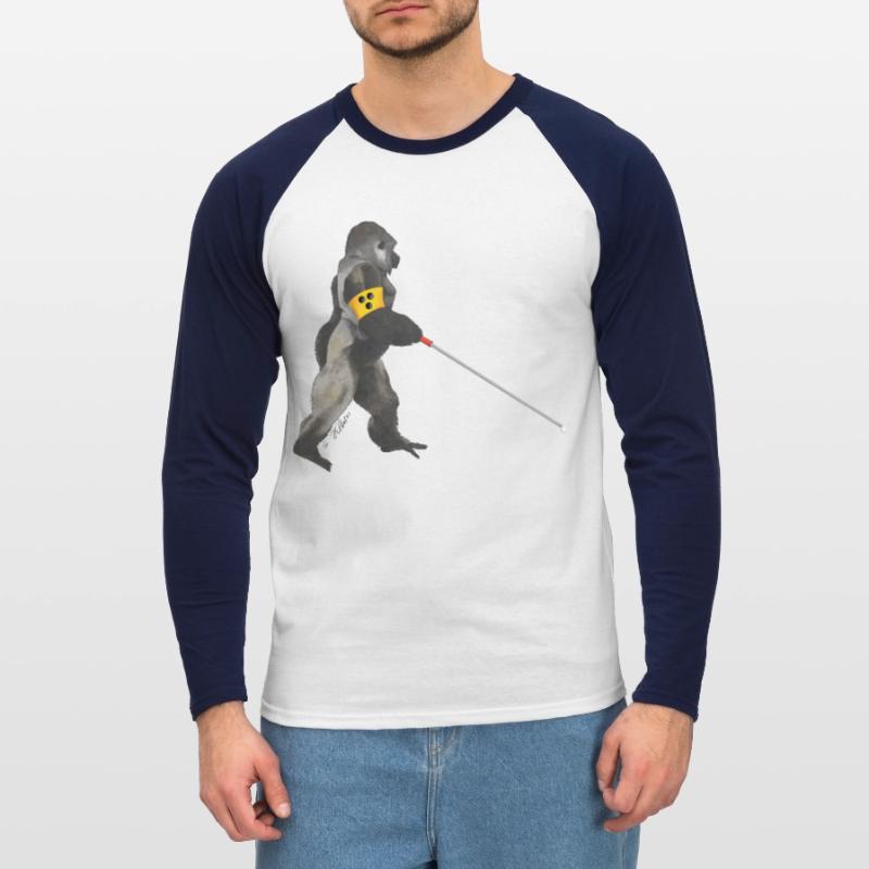 blinder Gorilla Unisex Baseballshirt langarm
