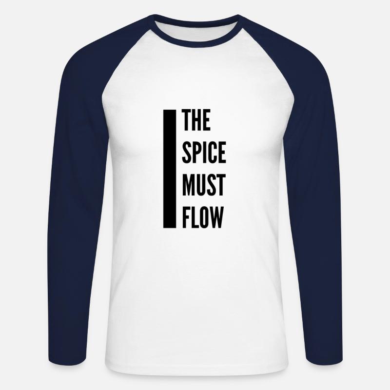 The Spice must flow - Unisex Baseballshirt langarm - Weiß/Navy