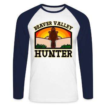 Beaver Valley Hunter Beaver Valley Hunter Hommes - T-shirt baseball manches longues Homme - blanc/marine - Devant - Nik (191cm)