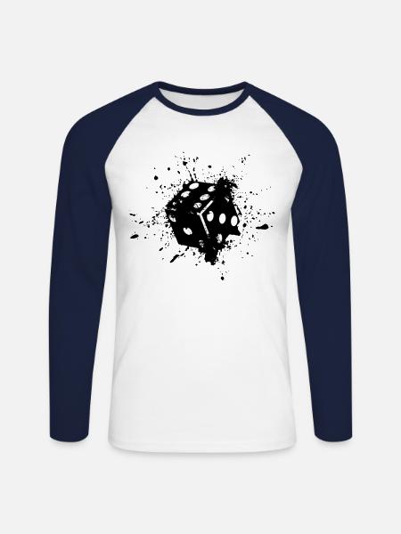 Cube - Unisex Long Sleeve Baseball T-Shirt - white/navy