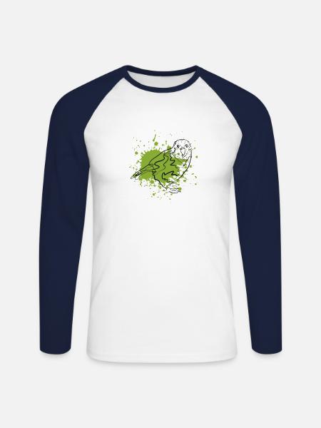Kakapo - Unisex Long Sleeve Baseball T-Shirt - white/navy