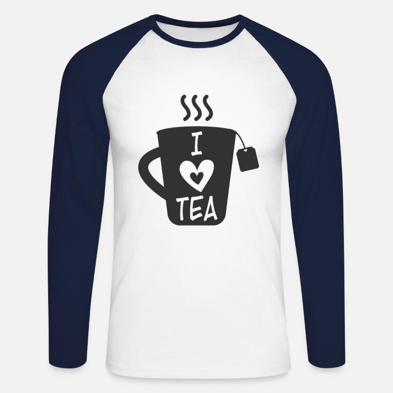 Tee - Unisex Baseballshirt langarm - Weiß/Navy