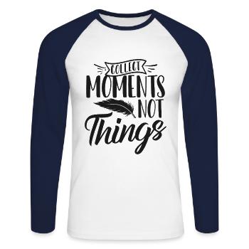 Voyage - T-shirt baseball manches longues Homme - blanc/marine - Devant - Nik (191cm)