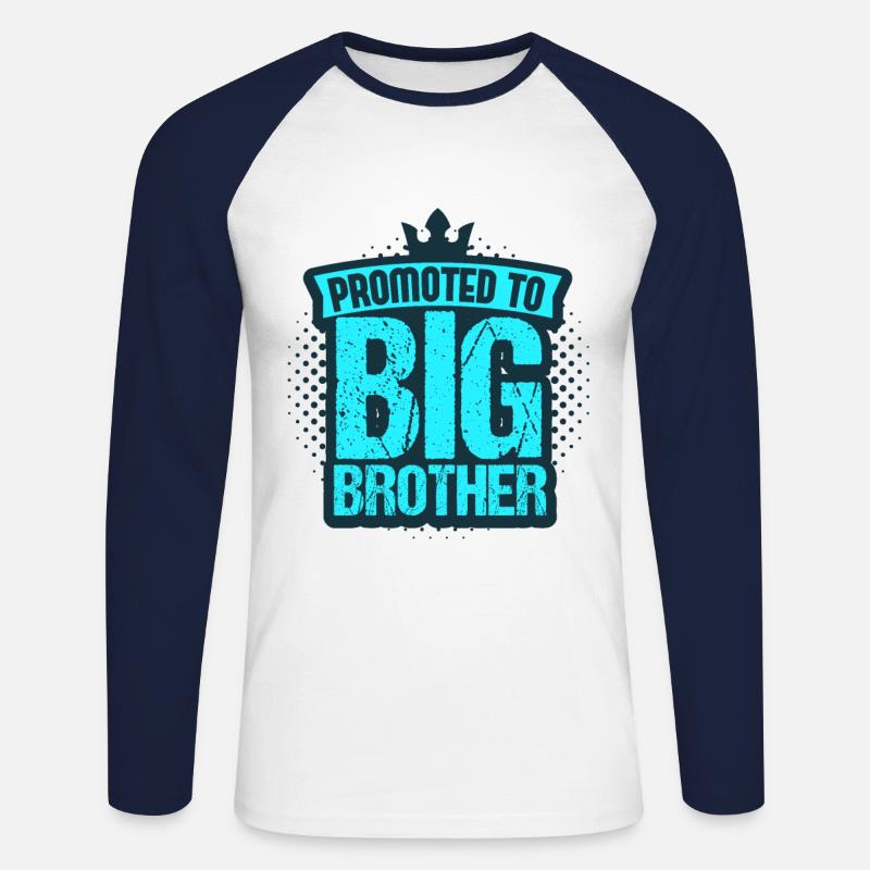 Großer Bruder - Unisex Baseballshirt langarm - Weiß/Navy