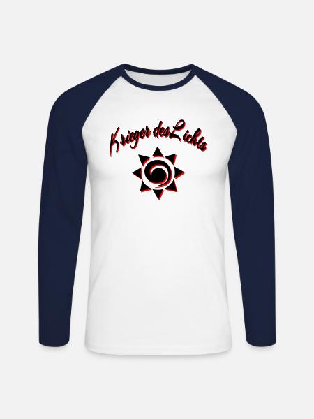 Krieger des Lichts - Unisex Baseballshirt langarm - Weiß/Navy