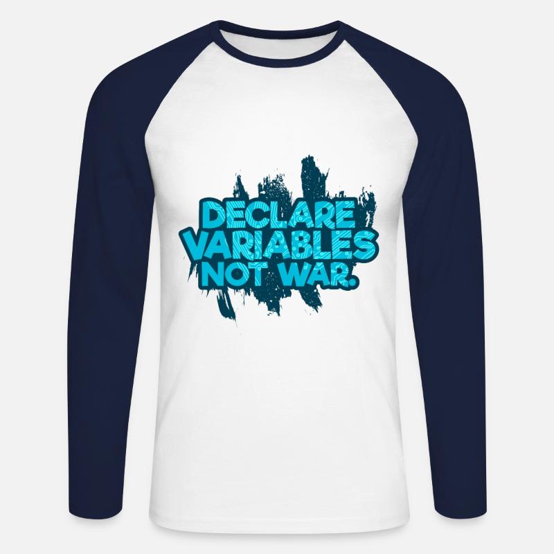 Programmieren - Unisex Baseballshirt langarm - Weiß/Navy