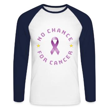 Cancer prevention Cancer stinks cancer loop survival - Unisex Long Sleeve Baseball T-Shirt - white/navy - Front - Nik (191cm)