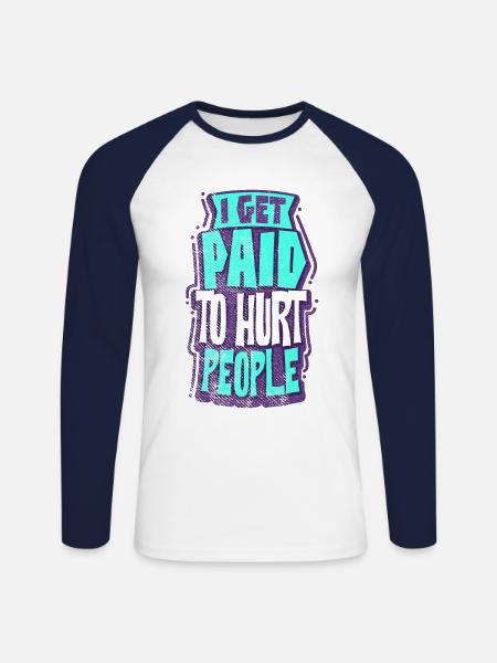 Physiotherapist - Unisex Long Sleeve Baseball T-Shirt - white/navy