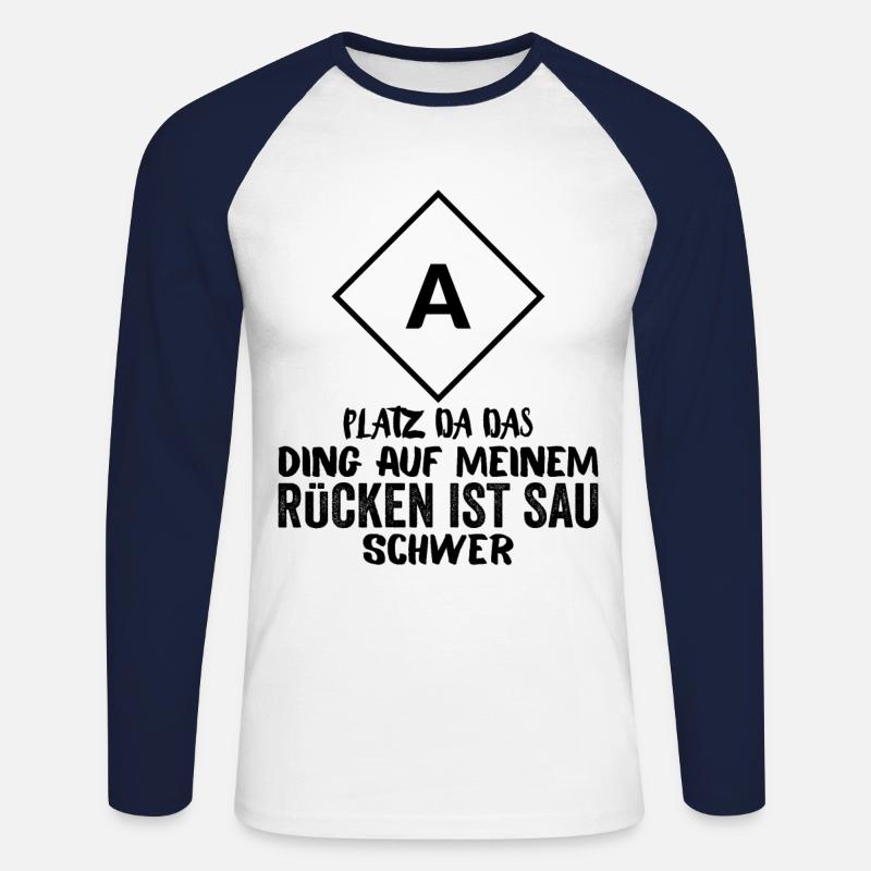 Feuerwehr Angriffstrupp Geschenkidee - Unisex Baseballshirt langarm - Weiß/Navy