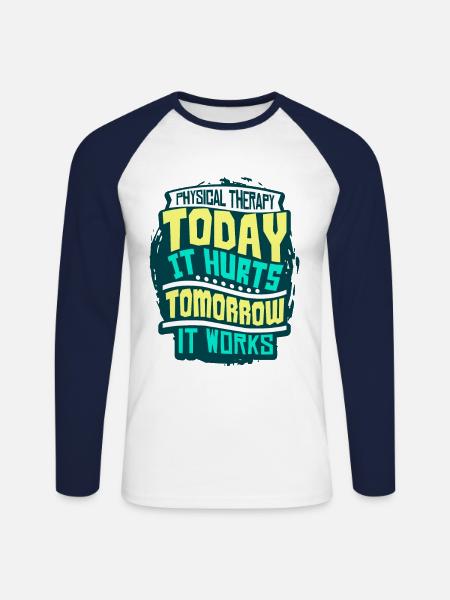 Physiotherapist - Unisex Long Sleeve Baseball T-Shirt - white/navy