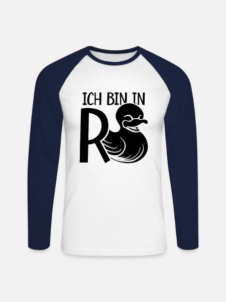 Rentner Rente - Unisex Baseballshirt langarm - Weiß/Navy