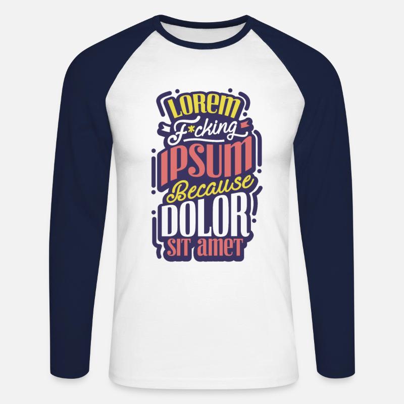 Web designer computer scientist Nerd - Unisex Long Sleeve Baseball T-Shirt - white/navy