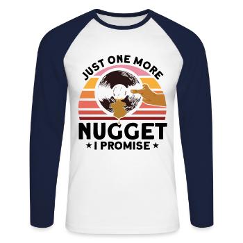 Gold Panner Gold Miner Gold Digger Gift - Unisex Long Sleeve Baseball T-Shirt - white/navy - Front - Nik (191cm)