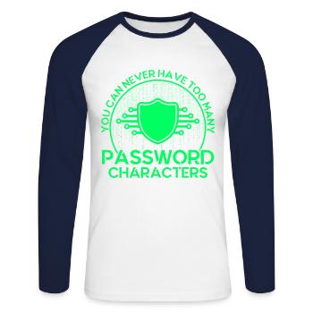 Network Security Specialist Gift - Unisex Long Sleeve Baseball T-Shirt - white/navy - Front - Nik (191cm)