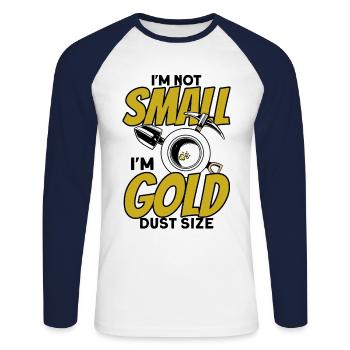 Gold Panner Gold Miner Gold Digger Gift - Unisex Long Sleeve Baseball T-Shirt - white/navy - Front - Nik (191cm)