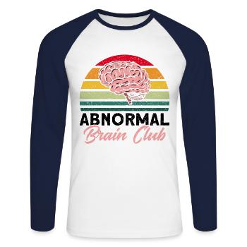 Neurobiologie Neuroscientifique Cadeau - T-shirt baseball manches longues Homme - blanc/marine - Devant - Nik (191cm)