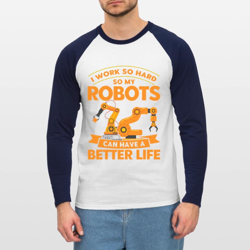 Robotic Robot Robotics Engineer Gift Unisex Long Sleeve Baseball T-Shirt