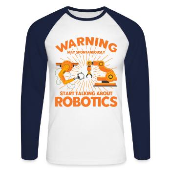 Technology Robotics Engineer Engineer Teacher - Unisex Long Sleeve Baseball T-Shirt - white/navy - Front - Nik (191cm)