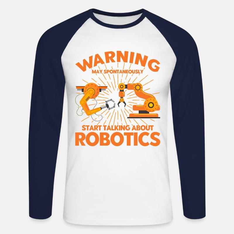 Technology Robotics Engineer Engineer Teacher - Unisex Long Sleeve Baseball T-Shirt - white/navy