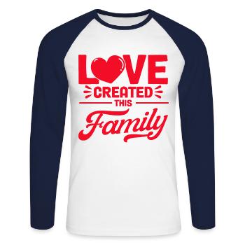 Adoption of children Foster parents Adoption - Unisex Long Sleeve Baseball T-Shirt - white/navy - Front - Nik (191cm)