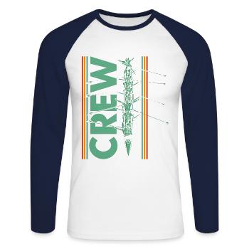 Team Rowers Rowers Rowing Gift - Unisex Long Sleeve Baseball T-Shirt - white/navy - Front - Nik (191cm)