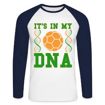 Sport d’équipe irlandais Football gaélique Football gaélique Gälisc - T-shirt baseball manches longues Homme - blanc/marine - Devant - Nik (191cm)