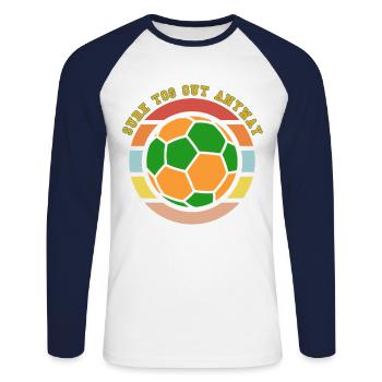 Sport d’équipe irlandais Football gaélique match G - T-shirt baseball manches longues Homme - blanc/marine - Devant - Nik (191cm)